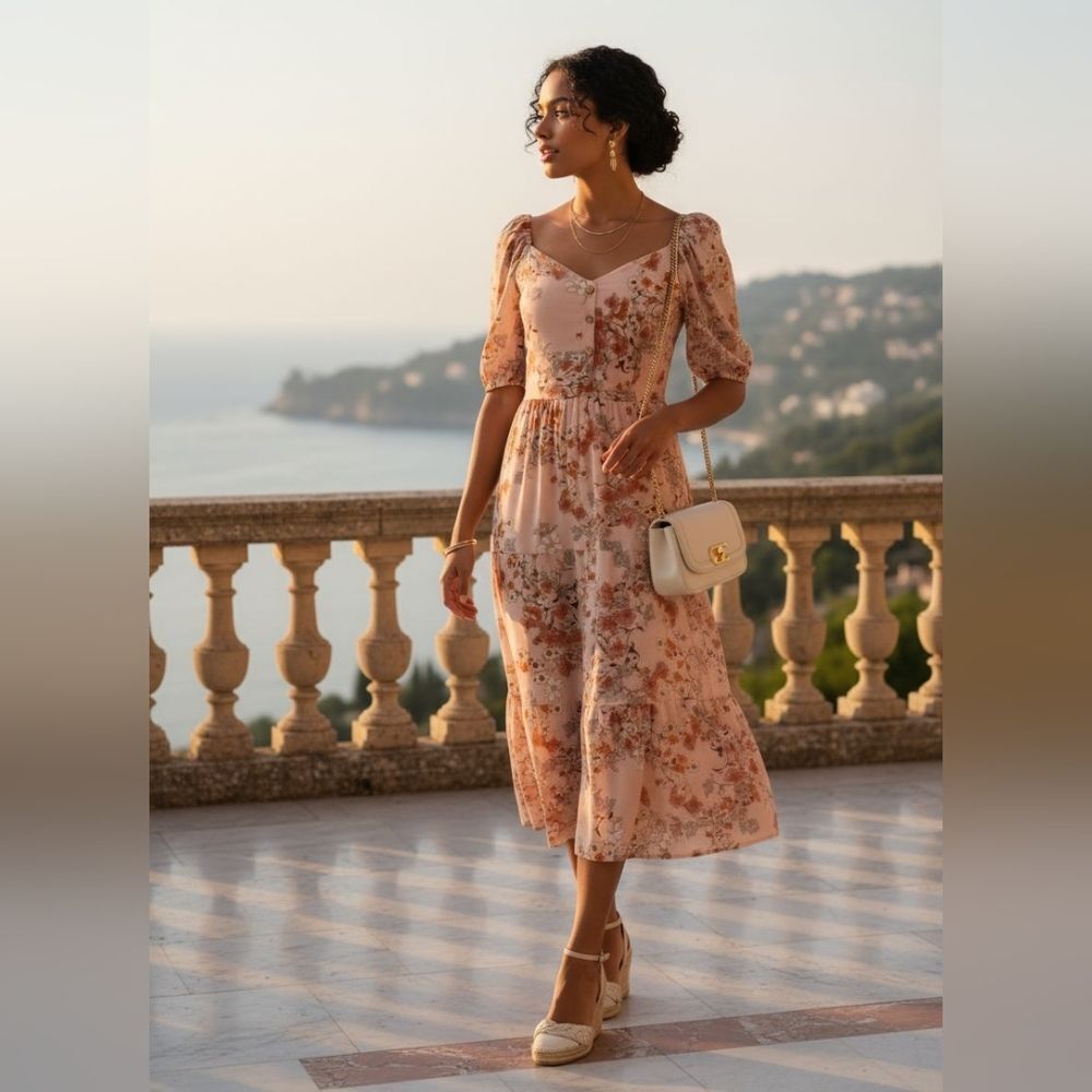 Luxology- Floral midi dress